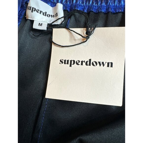 superdown Nellie Strapless Dress in Blue Medium New Womens Vegan - Picture 8 of 9